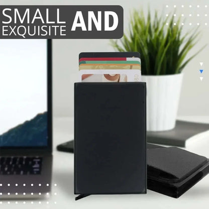 Large Capacity Double Layer RFID Blocking Carbon Fiber Wallet – Men’s Anti-Theft Credit & ID Card Holder Case