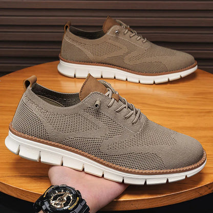 YRZL Men’s Casual Sports Shoes – Anti-Slip, Wear-Resistant, Breathable Cushioning with Color Blocking Design
