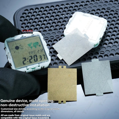 Stainless Steel Mesh Screen Mod for Casio AE-1200 - Watch Display Upgrade Replacement Part