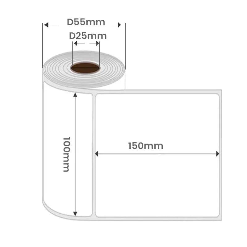 100pcs Self-Adhesive Thermal Shipping Label Paper – 10x15cm Stickers for Home Storage, Classification Notes, USPS UPS Fedex and DHL Shipping