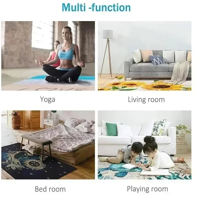 3D Astronaut Space Galaxy Area Rug – Non-Slip Cosmic Bedroom & Living Room Carpet for Teens Home Decor Gift