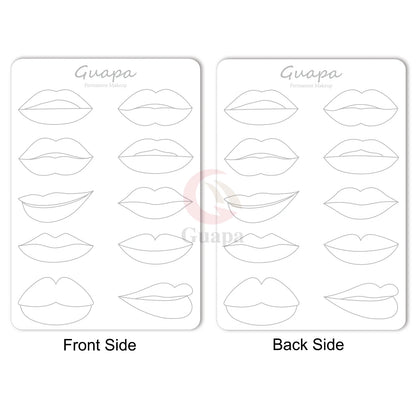 Silicone Practice Skin for Permanent Makeup — Double-Sided Latex Sheet with Brows Design for Hair Stroke Training