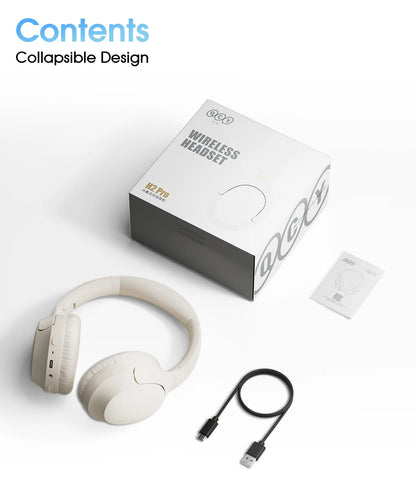 QCY H2 Pro Wireless Headphones - Bluetooth 5.3, HIFI 3D Stereo, BASS Mode Gaming Earbuds, 70H Playtime, Over-Ear Headset