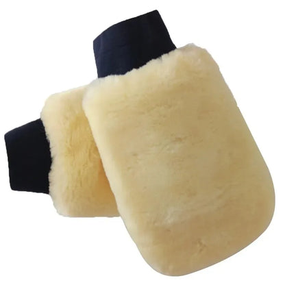 Plush Microfiber Car Wash Mitt – Double-Sided Soft Cleaning Glove, Thick Imitation Wool Polishing Wash Glove for Auto Care
