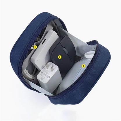 Travel Electronics Organizer Bag – Portable Cable & Wire Storage Case, All-in-One Accessories Carrying Pouch for Travel Use