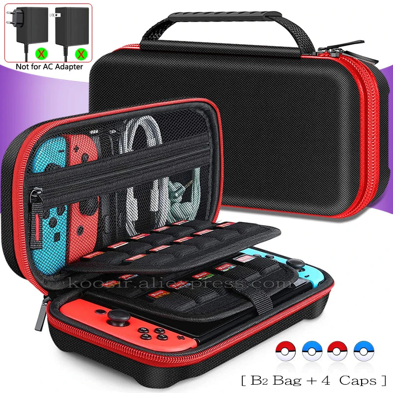 Nintendo Switch OLED Large Storage Bag — Portable Carrying Case, Anti-Scratch Oxford Cloth Travel Bag