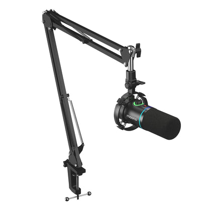 Maono PD200X XLR/USB Dynamic Microphone – Metal Gaming & Streaming Mic with Tap-to-Mute and Gain Control