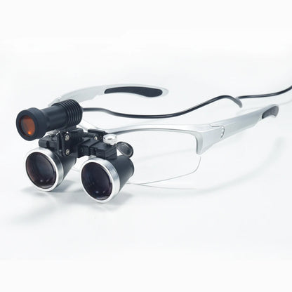 Dental Loupes 2.5X/3.5X Magnification – Binocular Magnifier with 5W Headlight & Cloth Packaging for Medical & Lab Use