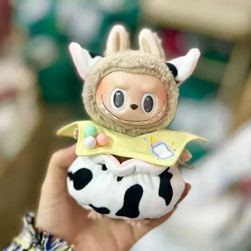 Mini Plush Doll Clothes — Kpop EXO Labubu V1 V2 Idol Outfit | Pit Strip Climbing Suit Accessories | Doll Clothing Gift