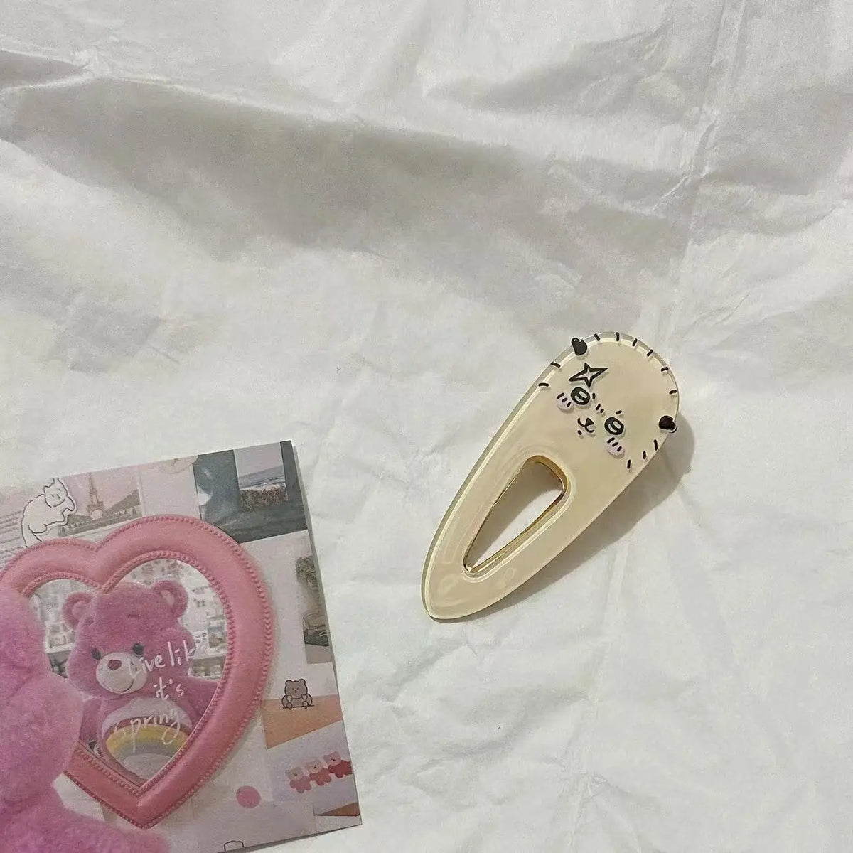 Kawaii Chiikawa Acrylic Hair Clips - Cute Cartoon Duckbill Clips Anime Hair Accessories for Daily Use