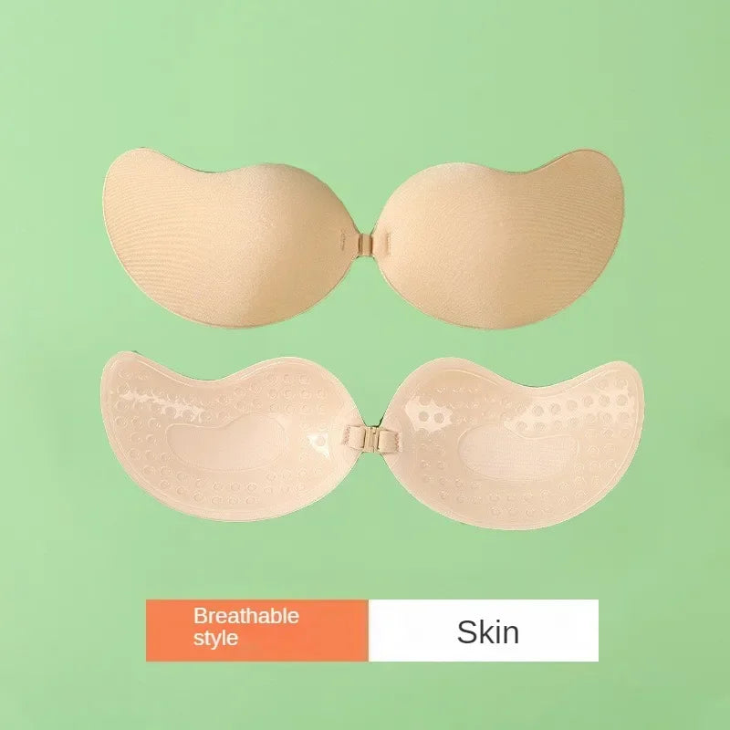 Invisible Strapless Adhesive Stick Bra – Seamless Silicone Push-Up Breast Tape, Nipple Covers & Bralette Pasties for Women