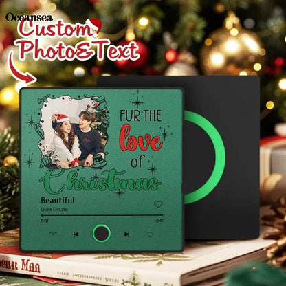 Personalized 7-Piece Photo Fridge Magnets - Custom Music Frame Refrigerator Decor & Christmas Gift