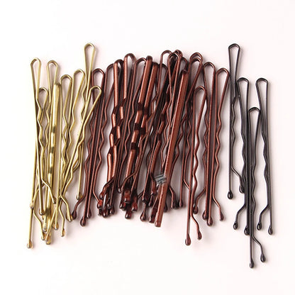 50Pcs Bobby Pin Hair Clips - Solid Grip Styling Pins for Women Girls Curly & Wavy Hairstyles