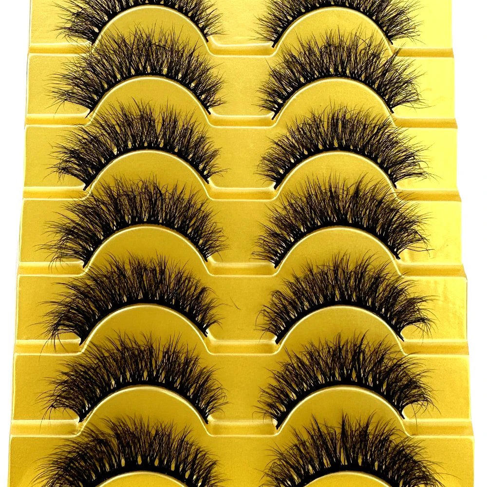 10 Pairs 3D Mink False Eyelashes – Natural Long & Short Fake Lashes Makeup Kit (38 Styles)