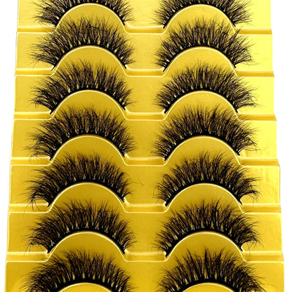 10 Pairs 3D Mink False Eyelashes – Natural Long & Short Fake Lashes Makeup Kit (38 Styles)