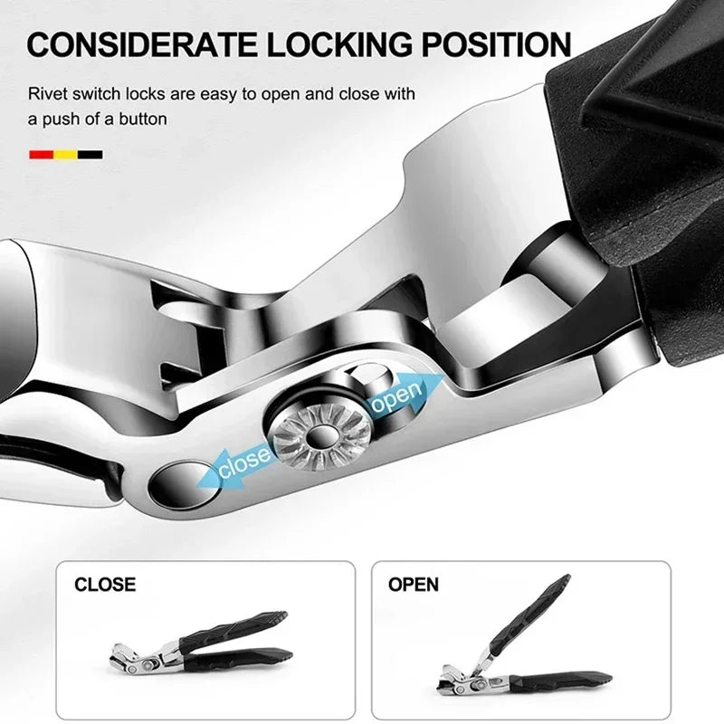 Anti-Splash Nail Clippers – Large Thick Hard Diagonal Pliers for Household Manicure and Nail Care