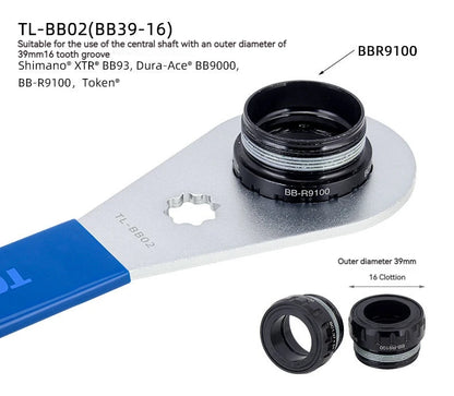 Bicycle Bottom Bracket Tool — MTB BB Removal Wrench for Shimano/DUB/BSA30