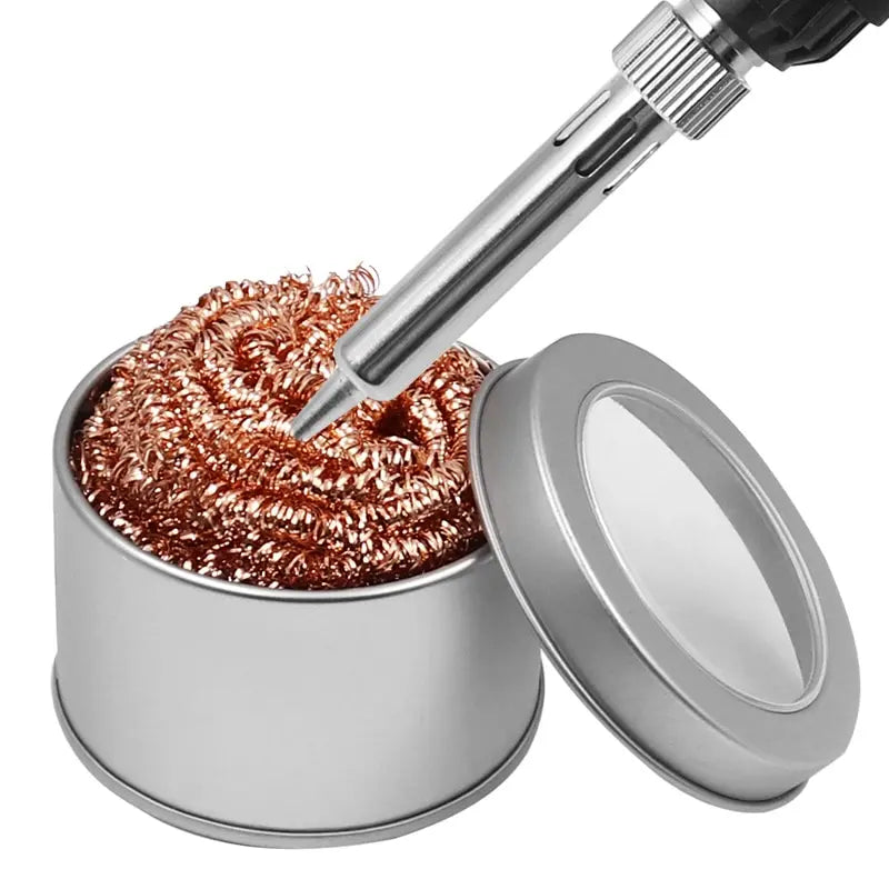 Soldering Iron Cleaning Ball: Mesh Filter for Desoldering - Copper Wire Cleaner Ball for Nozzle Tip Maintenance - Metal Dross Box Clean Tool