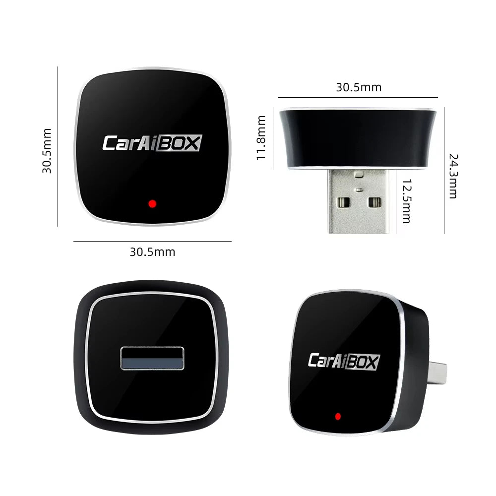 EKIY 2-in-1 AI Smart Box — Wireless CarPlay & Android Auto Adapter with Wired CarPlay for Car Intelligent Systems