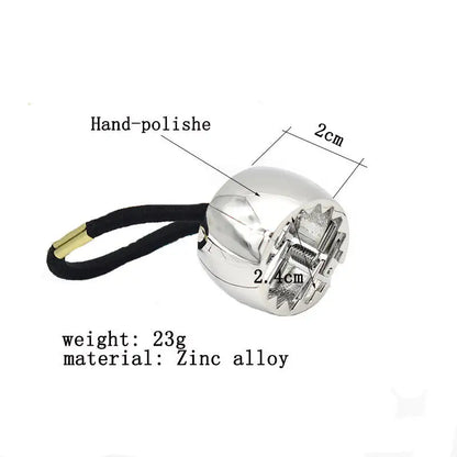 Vintage Metal Ponytail Holder Buckle - Women's Elastic Clip Hair Rope, Fashionable Round Hair Ties Rings - Stylish Headwear Accessory