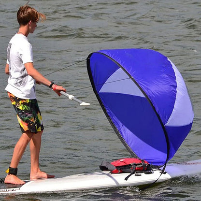 Foldable Surfling Kayak Wind Sail – SUP Paddle Board Sailing Canoe with Clear Window for Rowing Boat