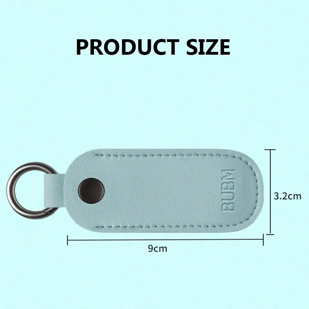 Leather USB Flash Drive Pouch — Protective Storage Case with Key Ring for U Disk, Memory Stick, and Digital Accessories