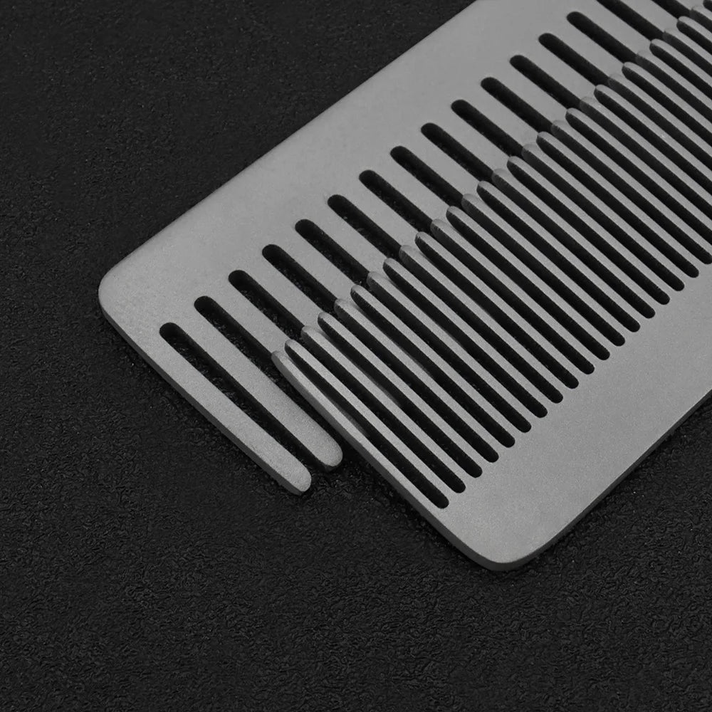Small Titanium Alloy Portable Comb – Outdoor Camping Keychain Tool & Accessories