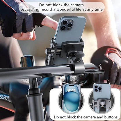 Universal Anti-Slip Bicycle & Motorcycle Phone Holder – Multiuse Sports Camera and Rearview Mirror Mount Stand