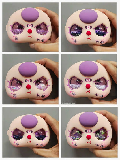 In-Stock 400% Baby Three Vinyl Faces — High-Quality Handmade Angry Expression Replacement Accessory for Dolls