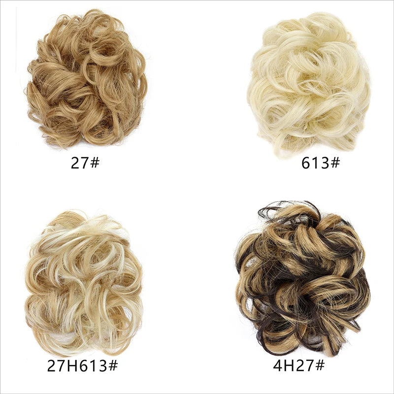 H&STAR Synthetic Messy Bun Hairpiece – Claw Clip-on Hair Extension, Natural Hair Color Chignon Updo Wig for Women