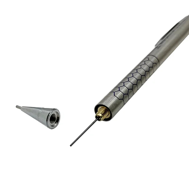 3-Pack Metal Mechanical Pencil Set 0.5mm 0.7mm 0.9mm with Eraser & HB Lead – Precision Drawing & Writing Stationery
