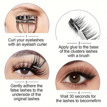 7g Waterproof Eyelash Glue Gel — Strong Hold for False, Individual & Cluster Lashes, Professional Salon & Home Use