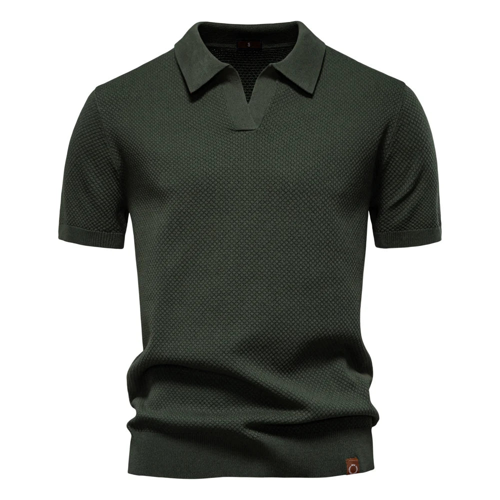 Men's Premium Golf Polo Shirt - 2025 Summer Solid Color Breathable Casual Collared Polo