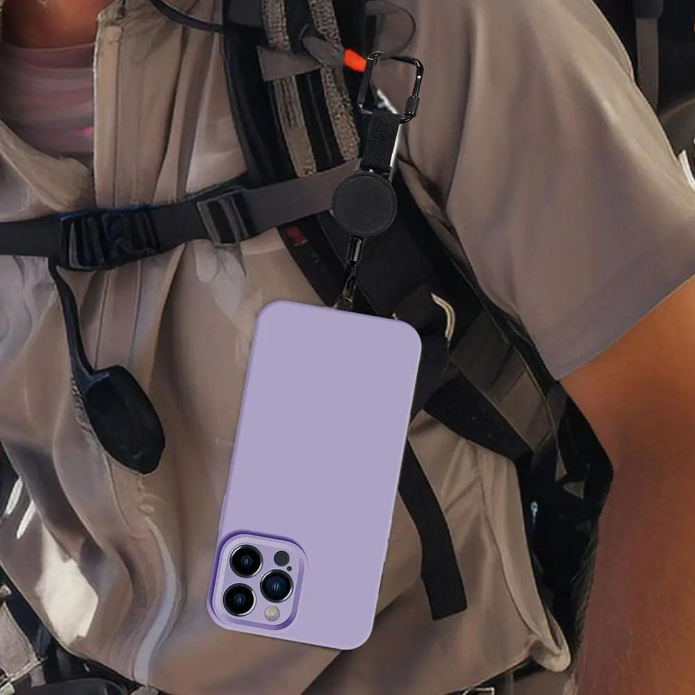 Retractable Anti-Theft Phone Holder — Cellphone Lanyard Strap with Belt Clip, Smartphone Safety Tether for Travel