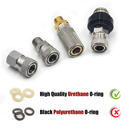 Extended Air HPA Quick Release Adapter Socket – 1/8 BSPP (G1/8) 8mm Male Nipple for Fast Disconnect   2/2