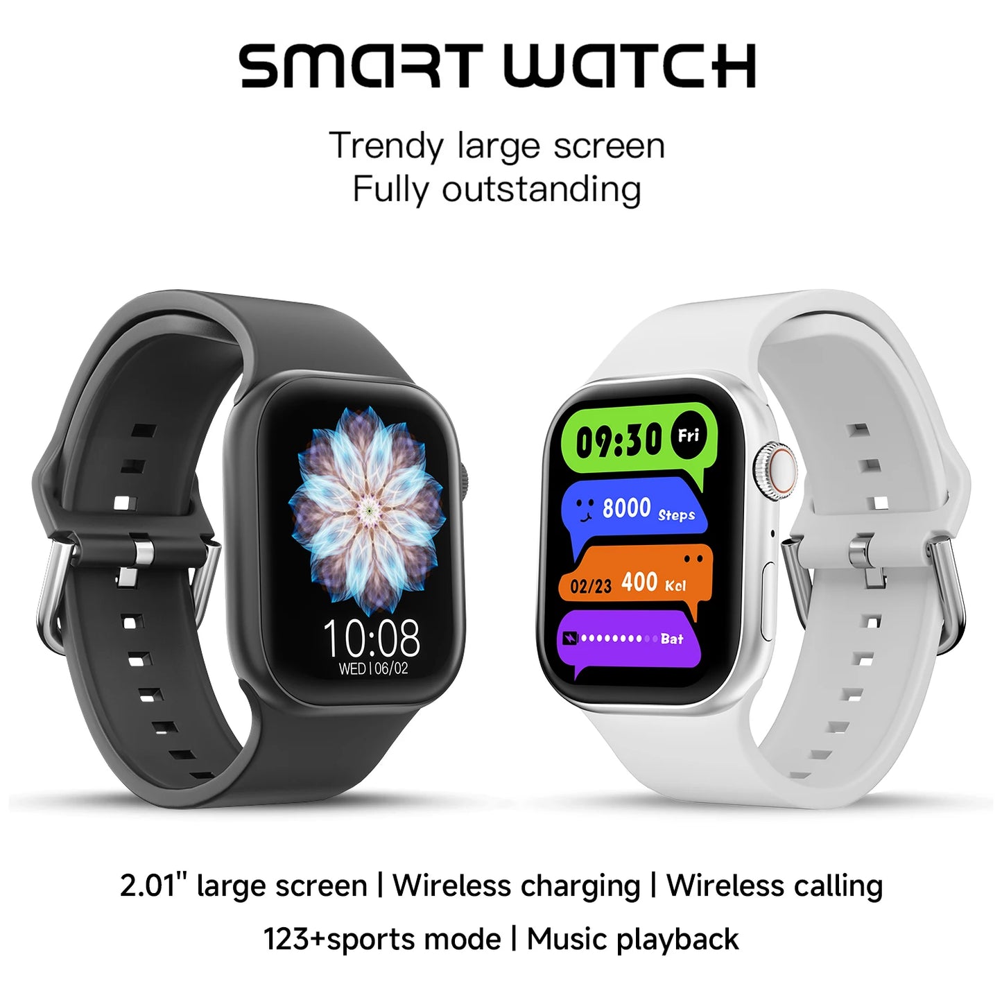 SIMSONLAB Smartwatch — Bluetooth Call, Music & Camera Control, Heart Rate Monitor, Multi-Sport Modes for Men & Women, Android & iOS
