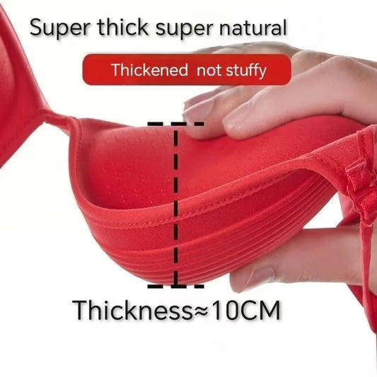 Women’s Ultra-Thick 10cm Push-Up Seamless Bra - Comfortable Lift Bralette with Adjustable Straps, Non-Slip Fit & Wire-Free Support