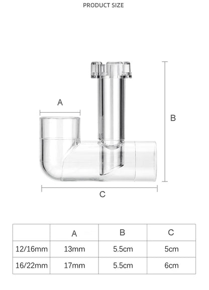 AQUAPRO Aquarium Inlet & Outlet Pipe Set – Plastic Skimmer Lily Flow for Fish Tanks & Bowls