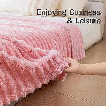 Soft Flannel Throw Blanket – Warm Cozy Nap Blanket, Christmas Gift Idea, Multi-Color Comfortable Home Bedding Cover