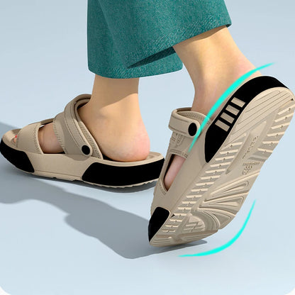 Men’s EVA Platform Slippers - Soft-Soled Summer Slides for Home, Beach & Outdoor Walking