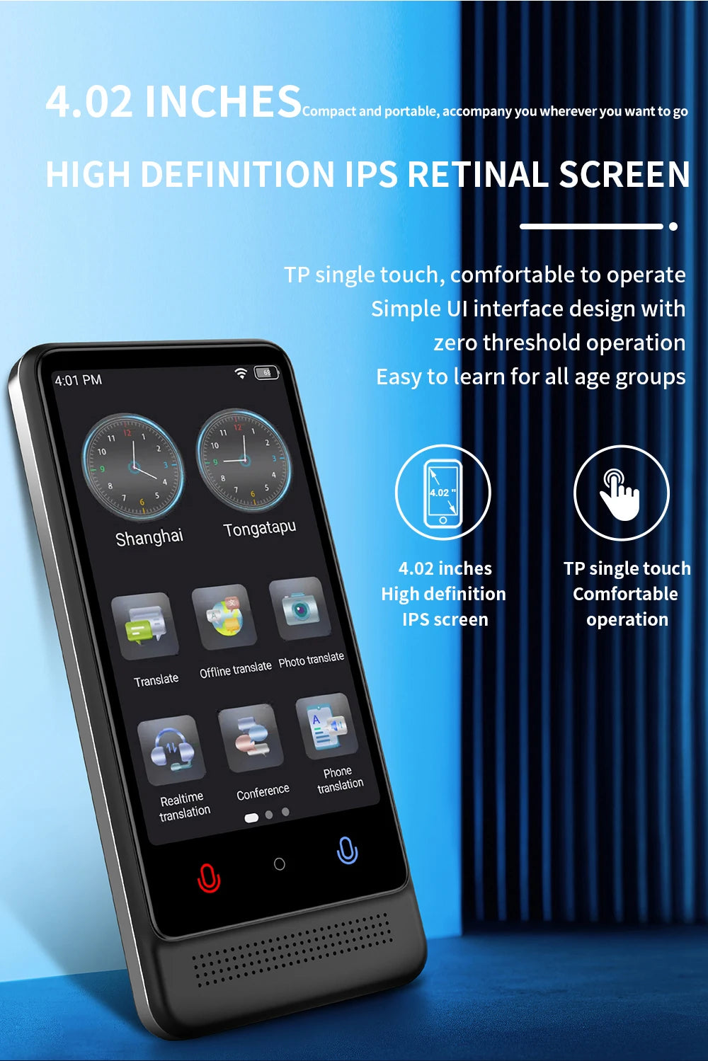Intelligent Offline Translator – 137 Languages, AI ChatGPT Translation Device for Polish, Ukrainian, Turkish, Russian & More