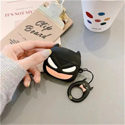 3D Cartoon Silicone Case for AirPods 4 (2024) & AirPods Pro 2/3 — Protective Earphone Charging Cover with Hook