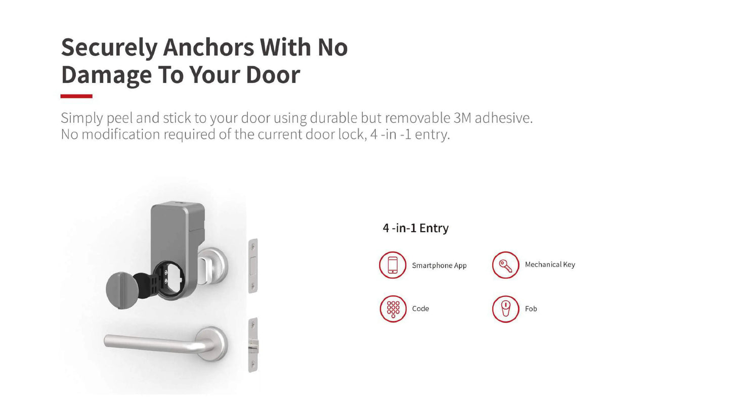 A1 Pro Max Bluetooth Smart Door Lock – Tuya APP Remote Control, Keyless Unlock, DIY Easy Installation for Smart Life