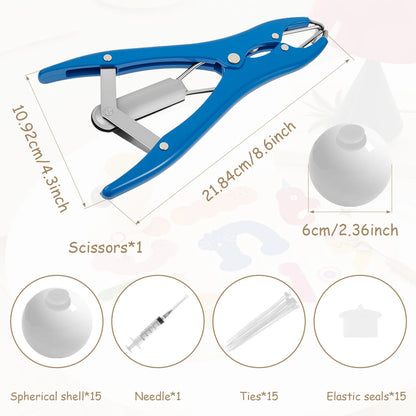 15pcs DIY Stress Ball Kit – Blank Pressure Balls with Expander Tool for Making Custom Stress Toys