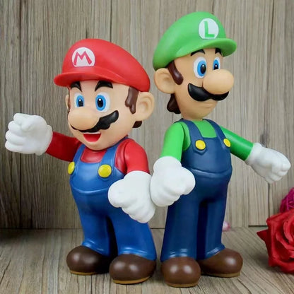 Anime Mario Super Brothers Action Figure – White Mushroom Collectible Toy Doll for Kids Birthday Gift
