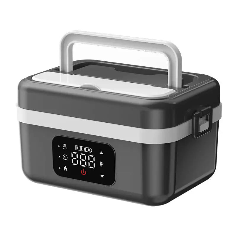 Wireless Electric Heated Lunch Box 8000mAh – 60W Portable Food Warmer 1L Stainless Steel Insulated Lunch Container for Travel & Work