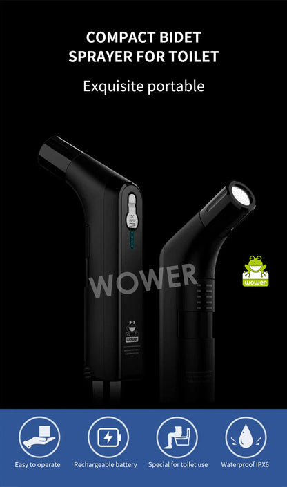 Wower Portable Electric Bidet for Personal Hygiene – 2.3L Rechargeable Shattaf Travel & Camping Bidet Shower Sprayer