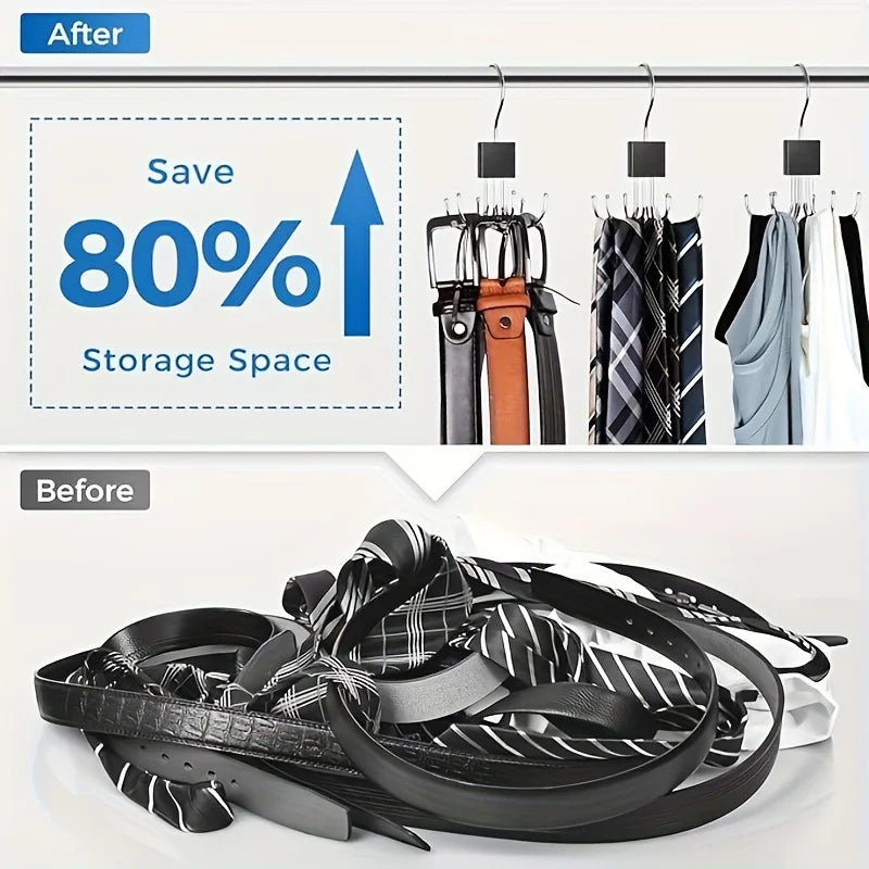 1/2 Piece Multifunctional Metal Hook – Multi-Claw Bag & Tie Storage for Scarves, Belts, and Home Organization