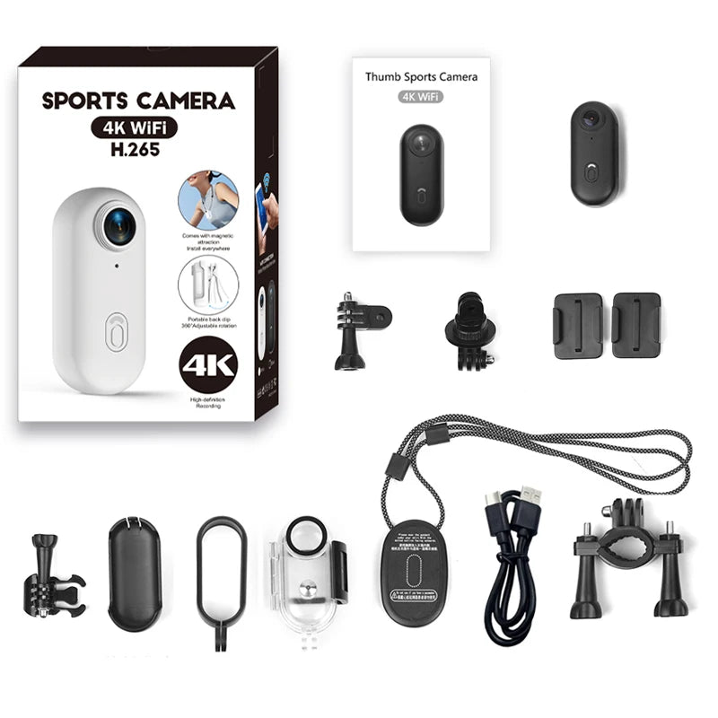 4K Mini Outdoor Sports Camera — Helmet-Mounted Motorcycle & Bicycle Action Camera for MTB and Professional Filming