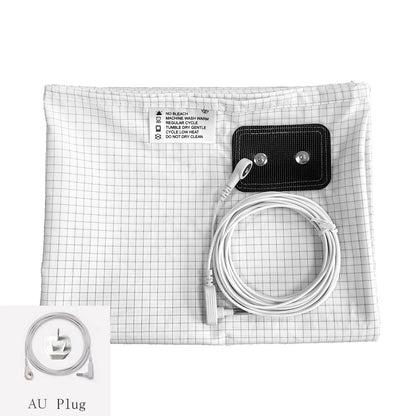 10% Silver Fiber Grounding Bedsheet with Earthing Cord Antistatic Conductive Health Protection Sheet for Stress Relief Sleep Support